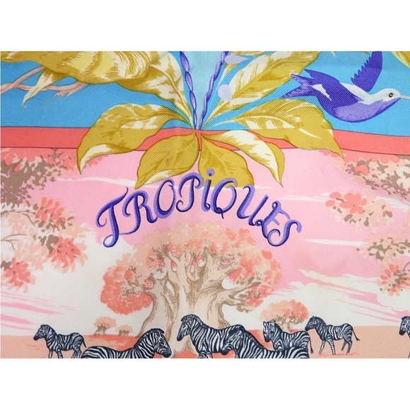 Hermes Pink and Multicolor Silk Scarf - Picture 8 of 16